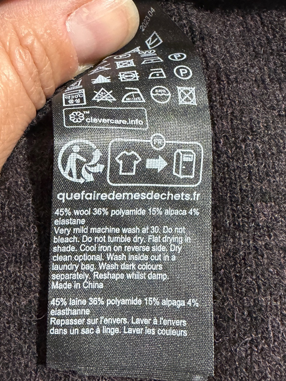 NWT $329 ALL SAINTS Margot Jumper Wool Blend Cropped Sweater, Bitter Brown - Picture 16 of 16